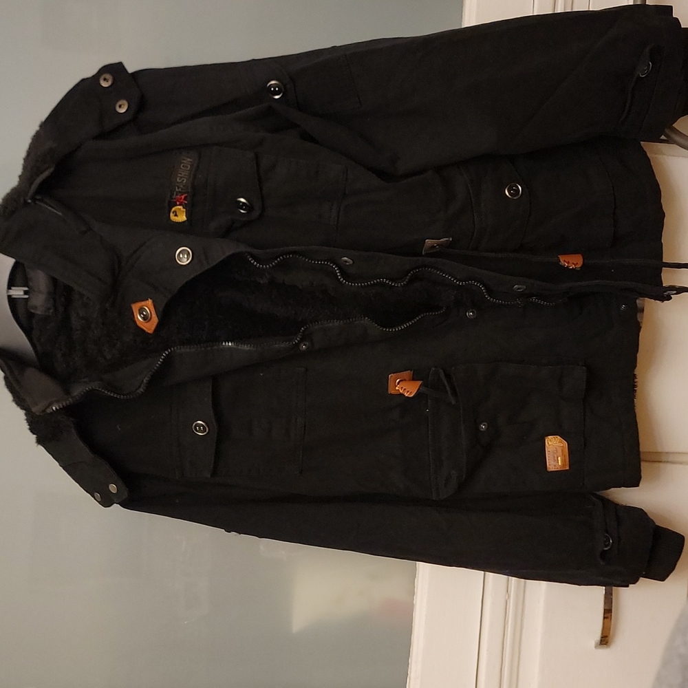 Hood Crew Jacket Mens Lg. Black
